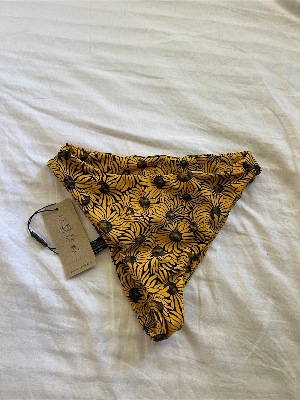 Indah Swim Yellow Floral Bikini Bottoms size XS